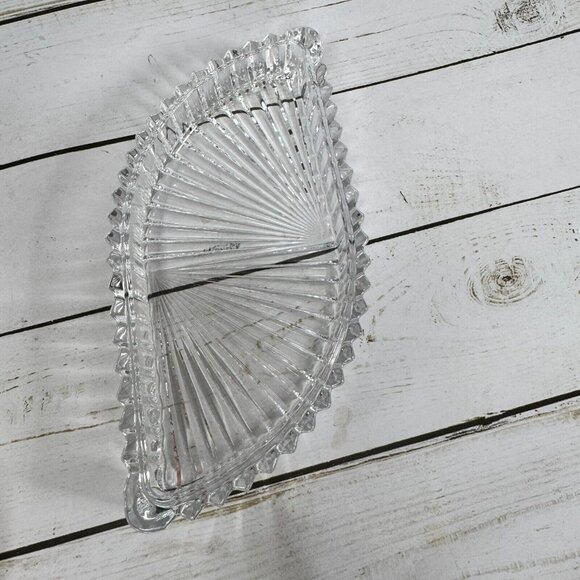 Mikasa Diamond Fire Crystal Glass Covered Trinket Box Leaf Shape WY247/930 - Picture 10 of 14